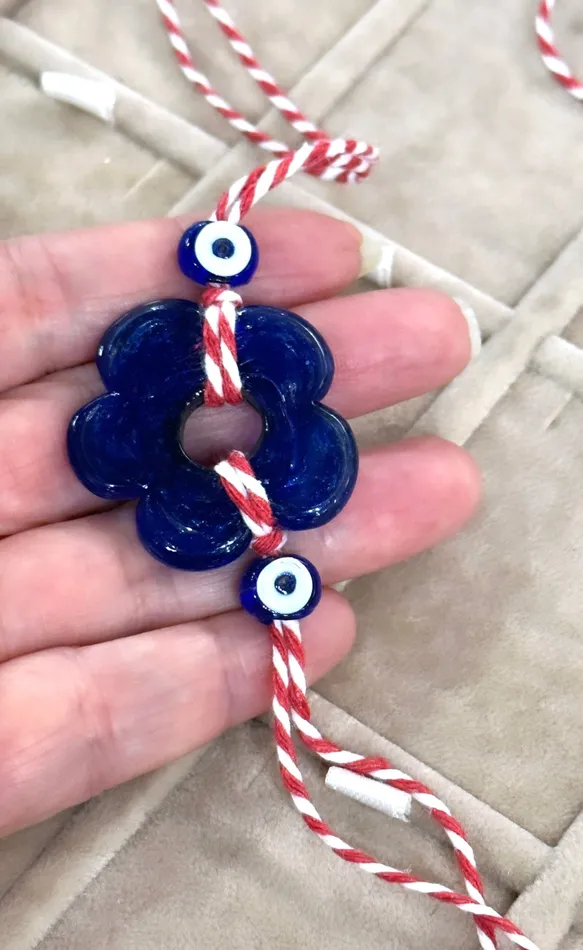 Bracelets Peppy Beads Bracelet Cord BlueWhite Cotton BraceletJewellery Making Cord