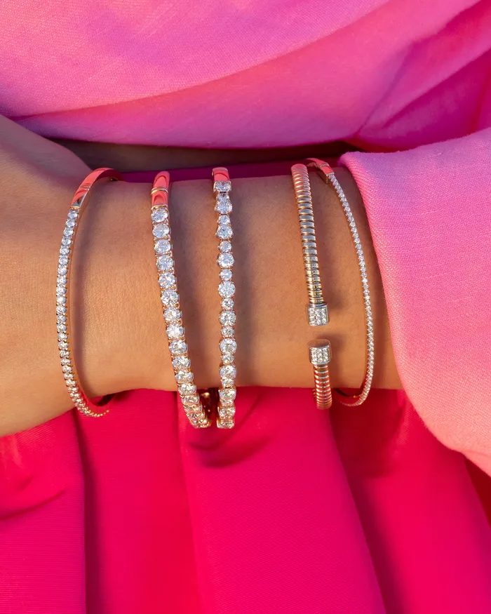Bracelets RACHEL LYNN CHICAGO 18 Karat Rose Gold 165cts Diamond Hinge Bracelet