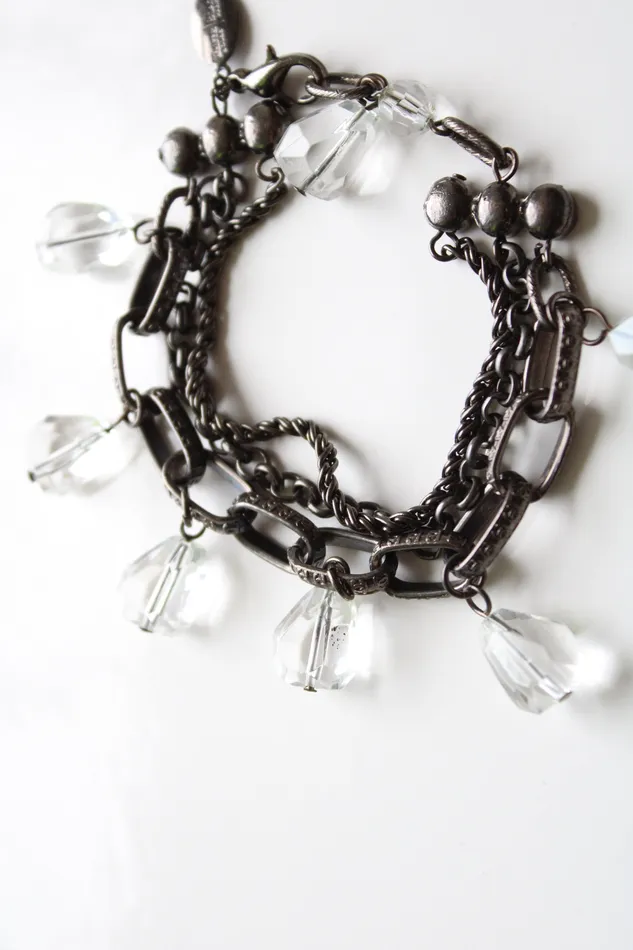 Bracelets White House Black Market Clear Stone Charm Multi Chain Bracelet White House Black Market