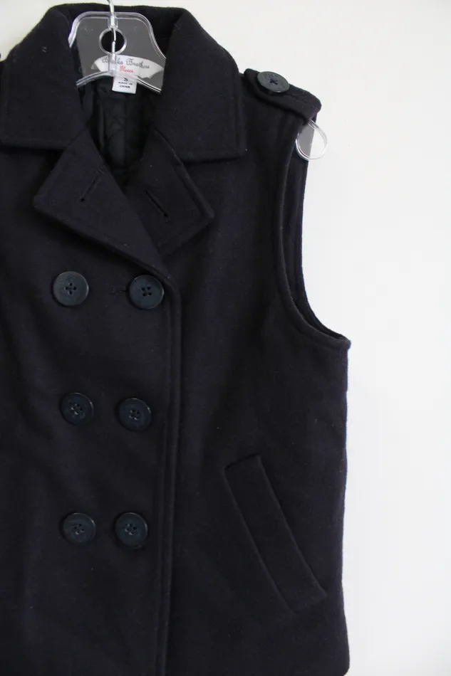 Brooks Brothers Navy Blue Wool Blend Fleece Vest Youth S Brooks Brothers Rings