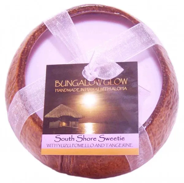BUBBLESHACK Earrings Bungalow Glow North Shore Sweetie Coconut Shell Scented Candle