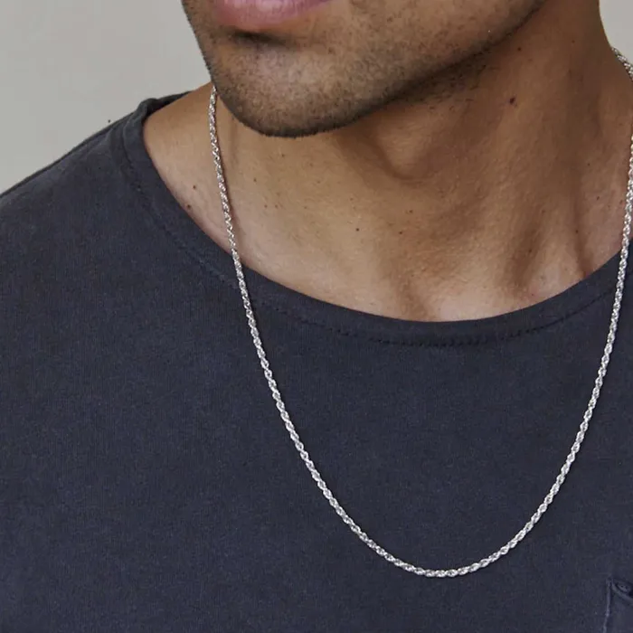 Cadena de plata torzal para hombre Gold Shield Earrings