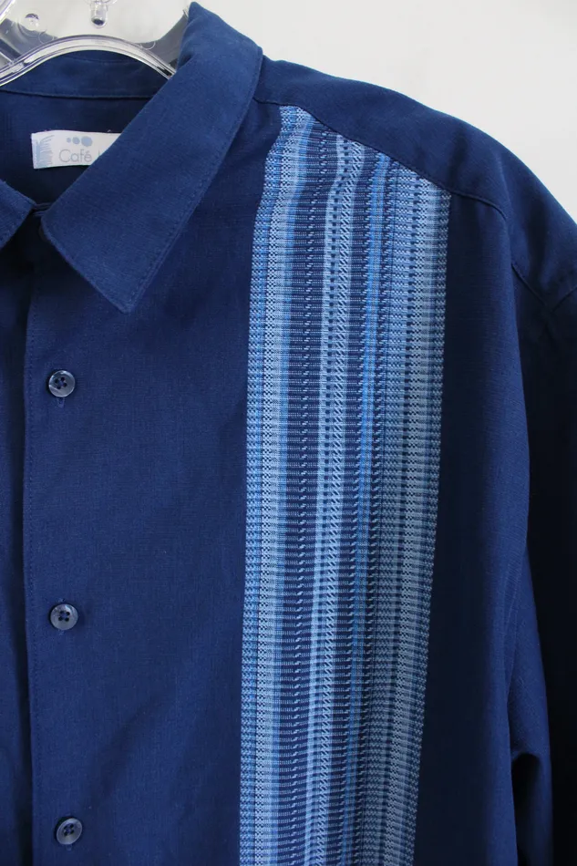 Cafe Luna Rings Cafe Luna Blue Button Down Shirt L