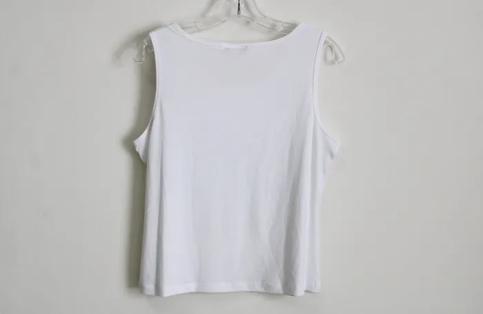 Calvin Klein Rings Calvin Klein White Studded Tank M