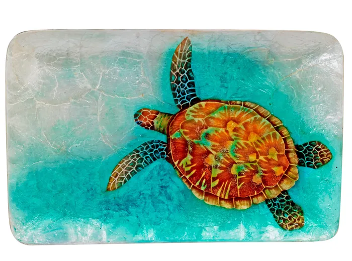 Capiz Shell Sea Turtle Tray KUBLACRAFTS Earrings