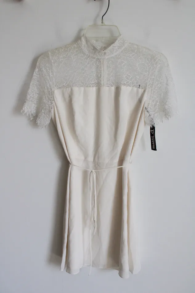 Carmella Rings NEW Carmella White Lace Alexis Dress 4