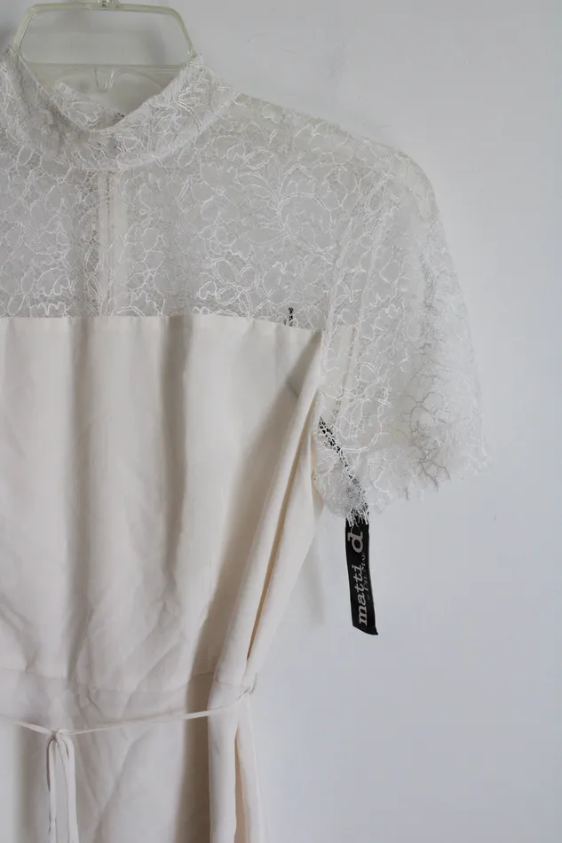 Carmella Rings NEW Carmella White Lace Alexis Dress 4
