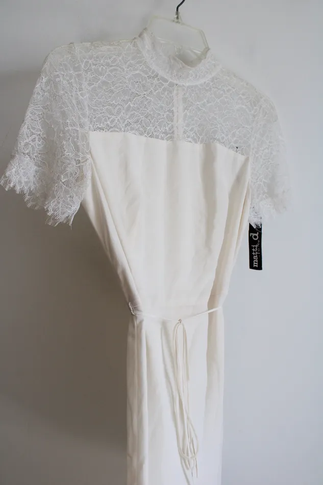 Carmella Rings NEW Carmella White Lace Alexis Dress 4