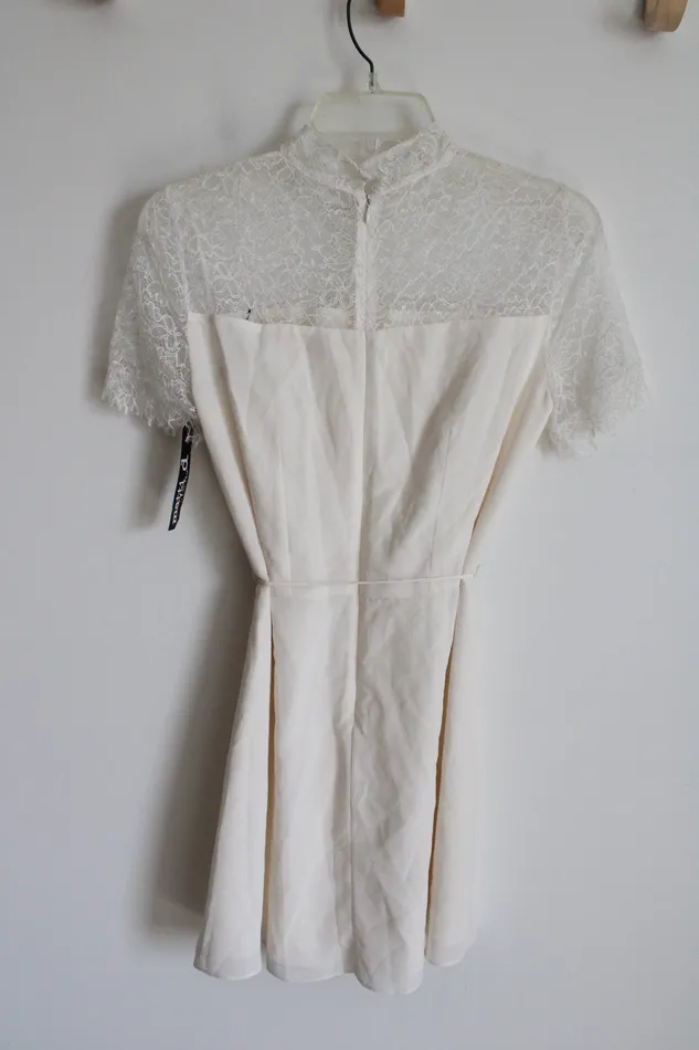 Carmella Rings NEW Carmella White Lace Alexis Dress 4