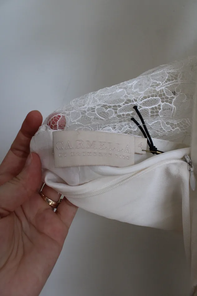 Carmella Rings NEW Carmella White Lace Alexis Dress 4