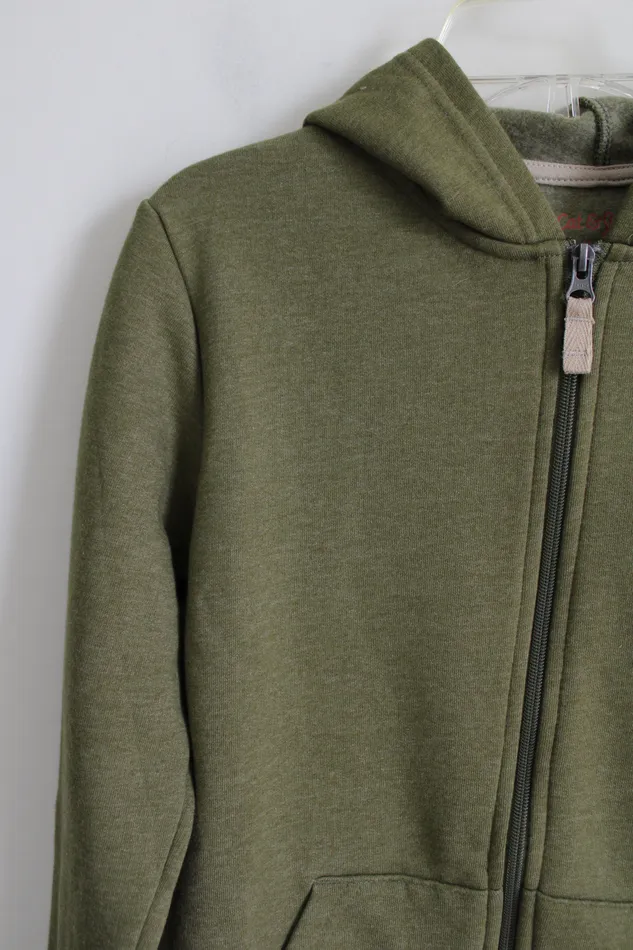 Cat Jack Olive Green Fleece Lined Zip Up Hoodie Jacket 810 Cat Jack Necklaces