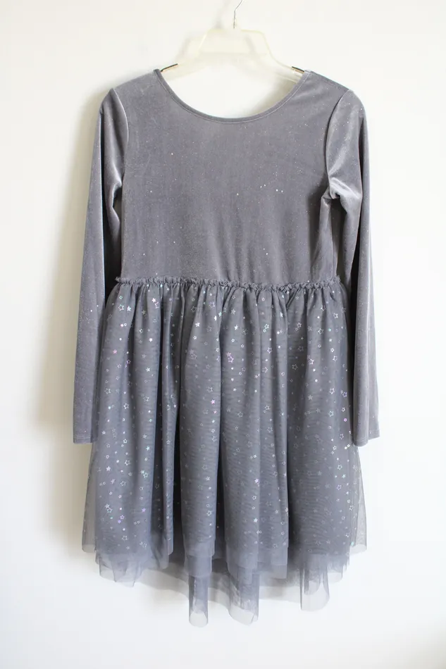 Cat Jack Silver Tulle Velvet Star Dress 1416 Cat Jack Earrings