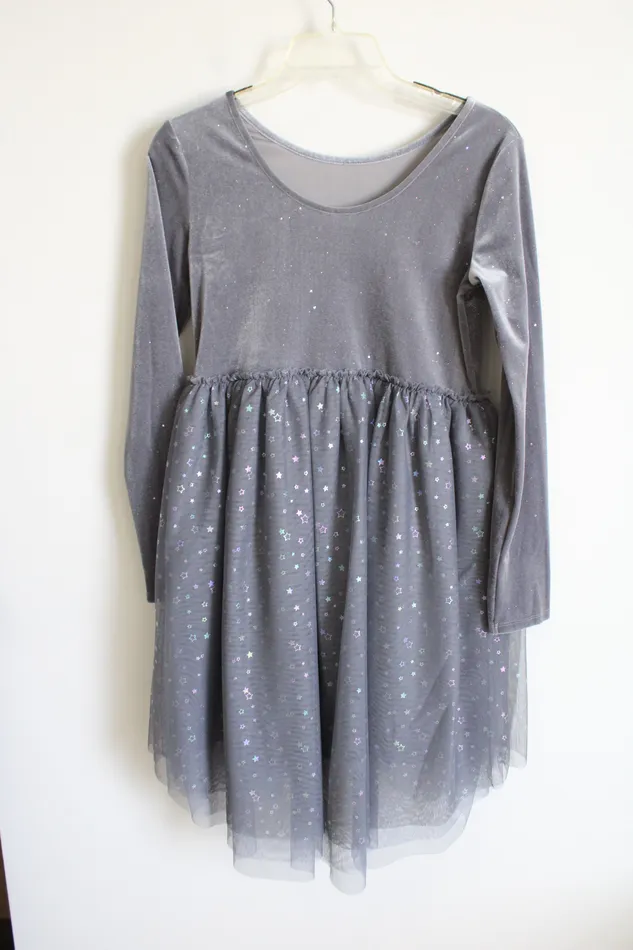 Cat Jack Silver Tulle Velvet Star Dress 1416 Cat Jack Earrings