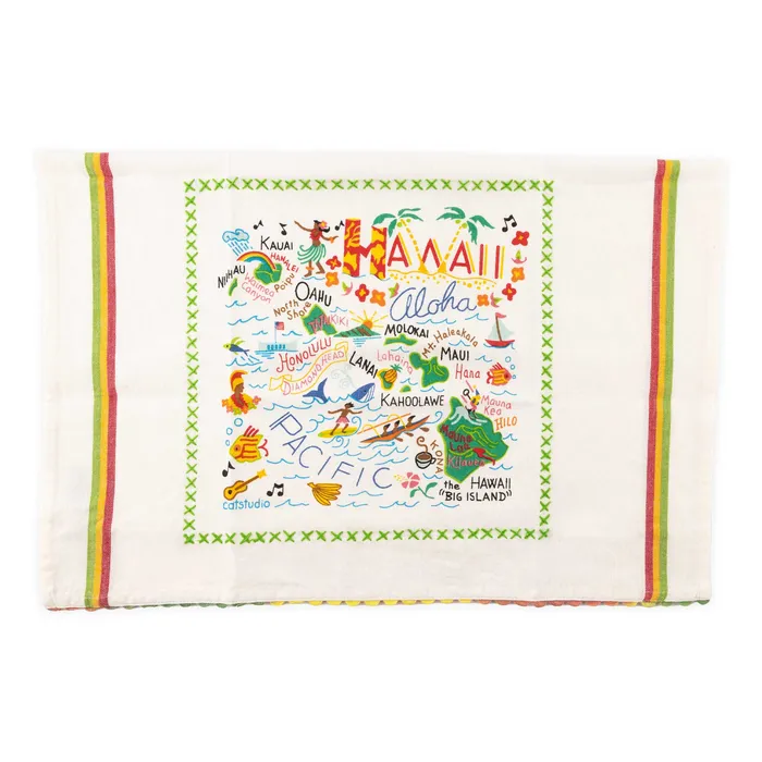 CATSTUDIO Earrings Catstudio Screenprinted Cotton Hawaii Dish Towel