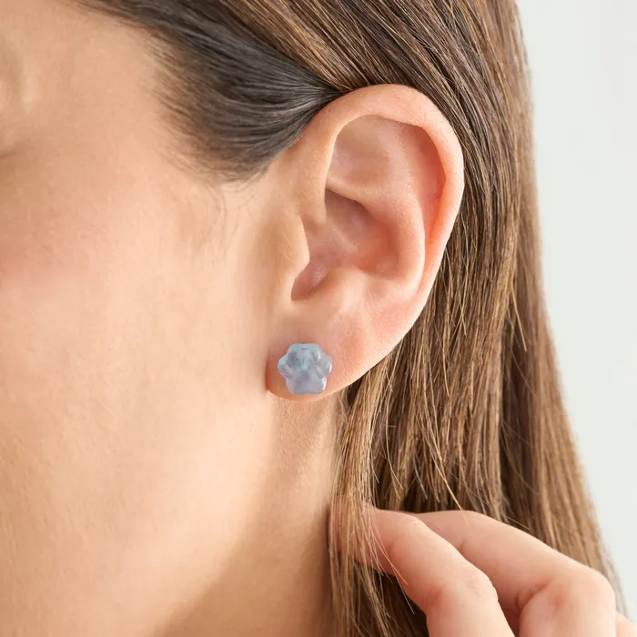 Chadds Ford Jewelry Earrings Carved Aquamarine Paw Studs