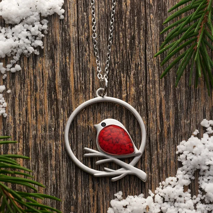 Chadds Ford Jewelry Earrings Red Glass Birdie Branch Gift Set