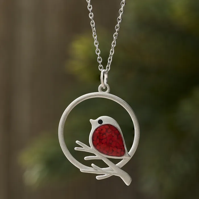Chadds Ford Jewelry Earrings Red Glass Birdie Branch Gift Set