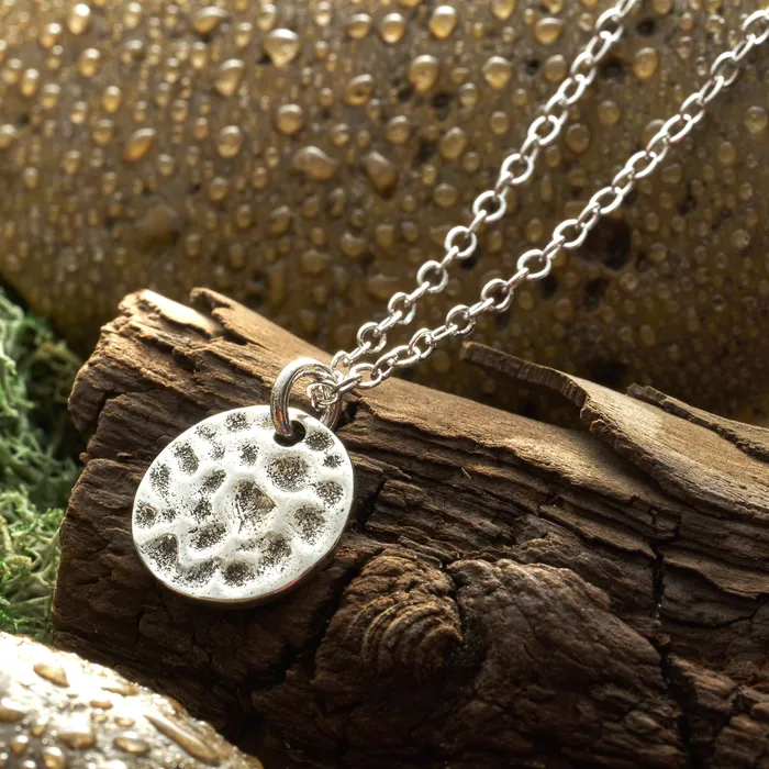 Chadds Ford Jewelry Necklaces Hammered Ripple Coin Necklace