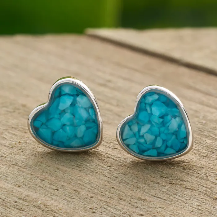 Chadds Ford Jewelry Rings Sterling Silver Sand Heart Studs