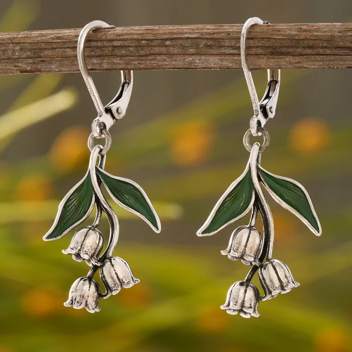 Chadds Ford Jewelry Vintage Lily of the Valley Floral Drop Gift Set Earrings
