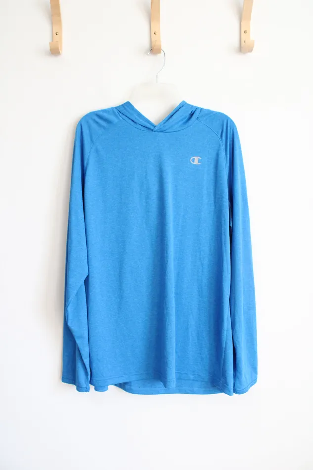 Champion Rings Champion Power Train Lightweight Blue Athletic Hoodie XL