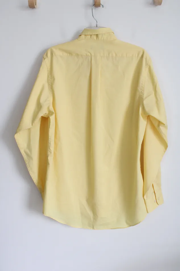 Chaps Necklaces Chaps Light Yellow Button Down Shirt 1515 12 3435