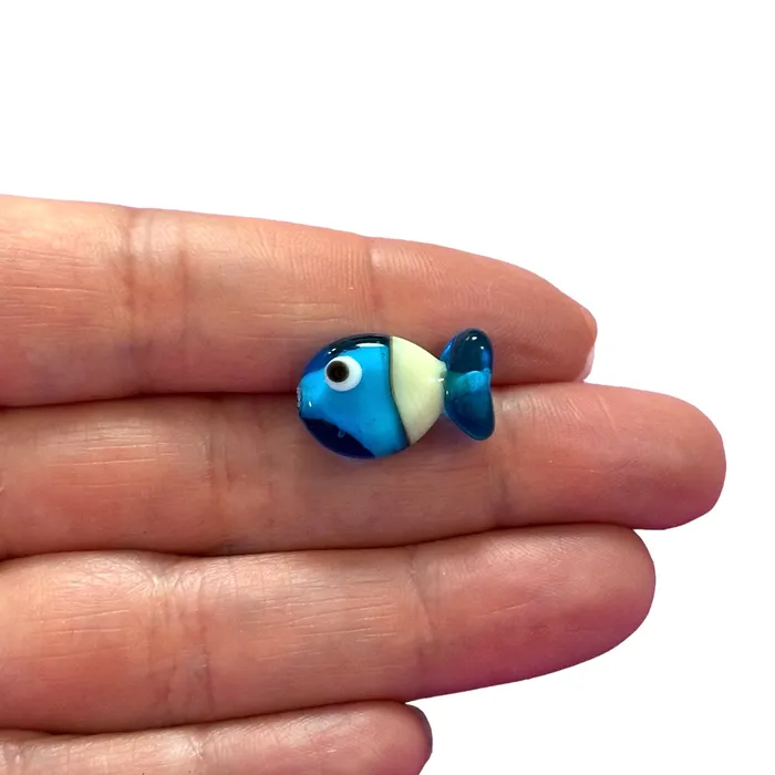 Charm Necklaces Hand Made Murano Glass Fish Charm Peppy Beads