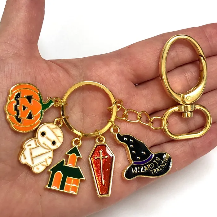 Charm Necklaces Peppy Beads Halloween Mummy Charm 24Kt Gold Plated Halloween Mummy Enamelled Charm Charm Necklaces Peppy Beads Halloween Mummy Charm 24Kt Gold Plated Halloween Mummy Enamelled Charm