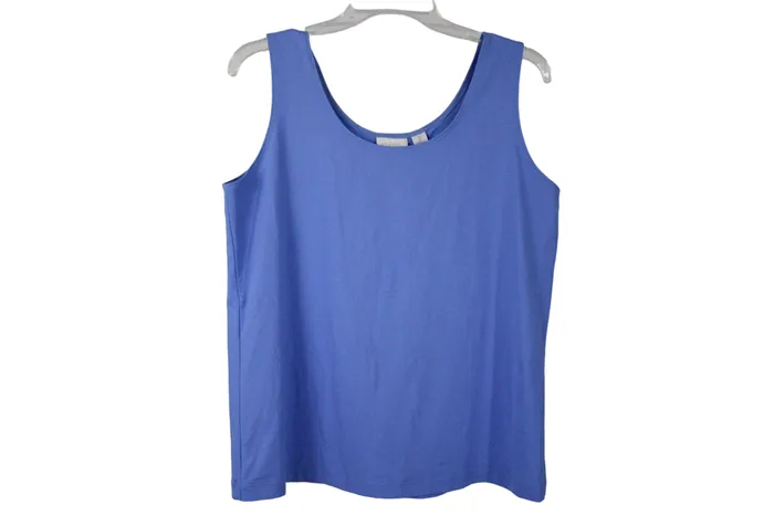 Chicos Chicos Blue Soft Smoothing Tank 2 L12 Rings