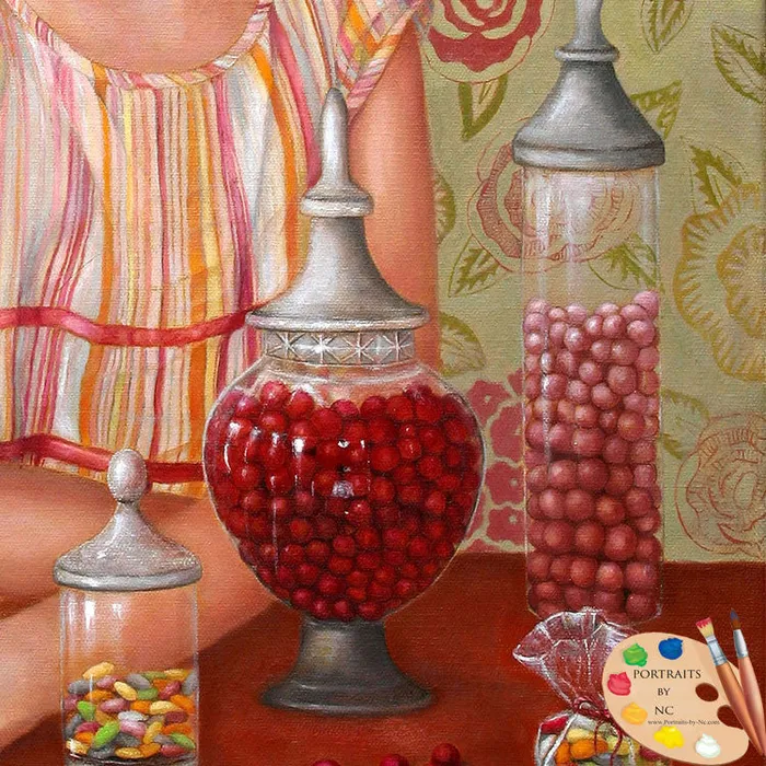 Child Oil Portrait The Sweet Sneak Portraits by NC Earrings