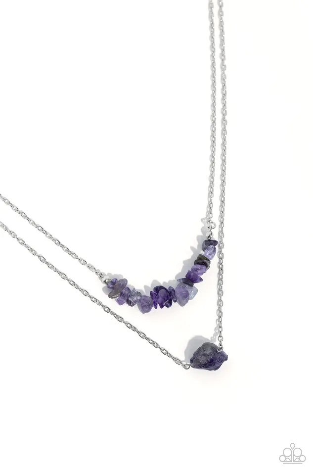 Chiseled Caliber Purple Paparazzi Accessories Earrings
