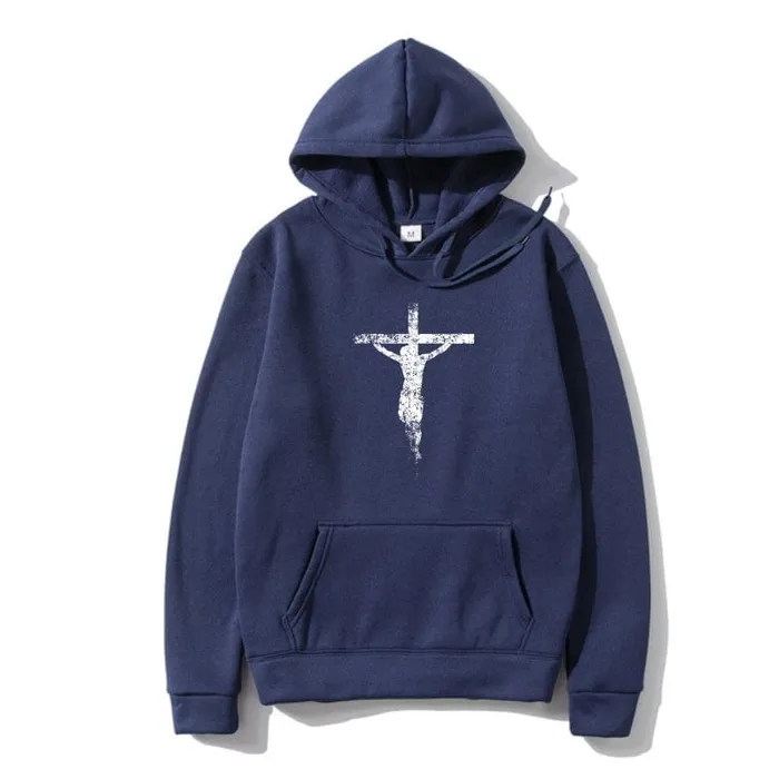 Christian Jesus Cross Hoodie Lords Guidance Necklaces