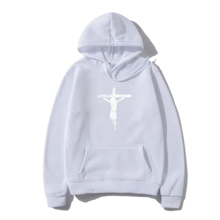 Christian Jesus Cross Hoodie Lords Guidance Necklaces