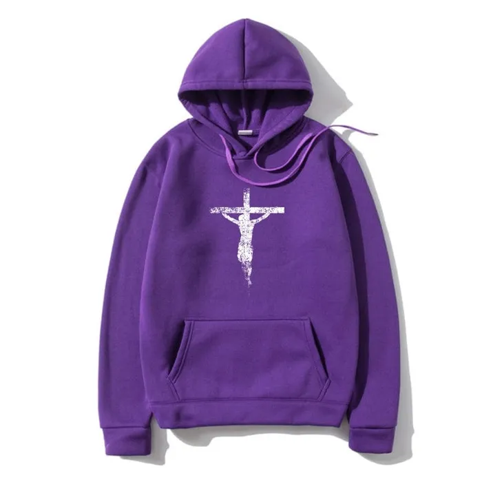 Christian Jesus Cross Hoodie Lords Guidance Necklaces