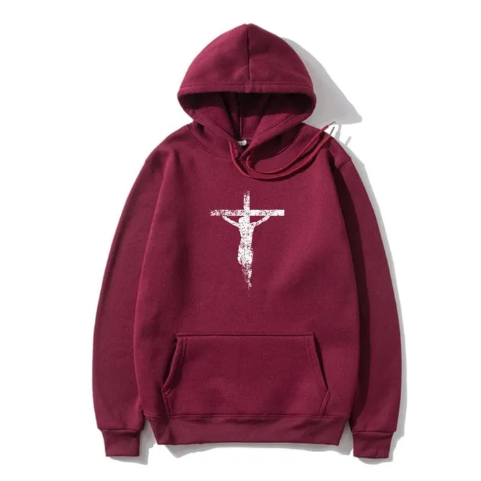 Christian Jesus Cross Hoodie Lords Guidance Necklaces