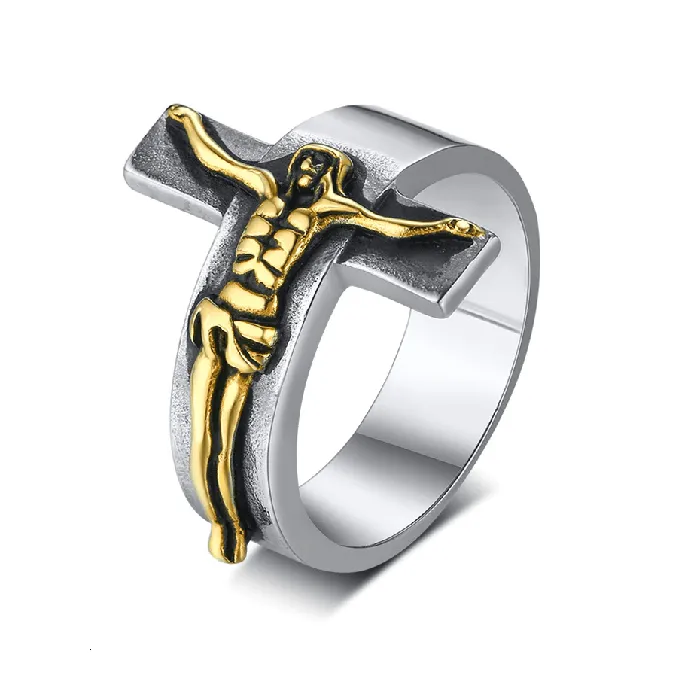 Christian Ring br Jesus Crucifix Lords Guidance Rings
