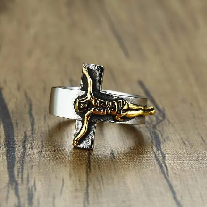 Christian Ring br Jesus Crucifix Lords Guidance Rings