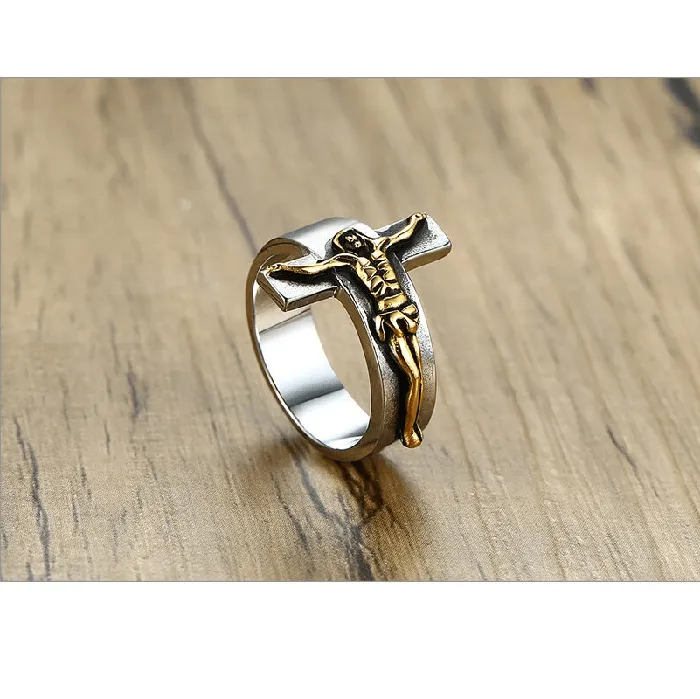 Christian Ring br Jesus Crucifix Lords Guidance Rings