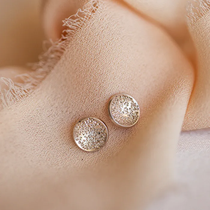 Christina Kober Earrings Diamond Dusted Dot Studs