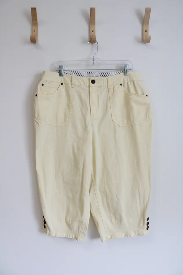 Christopher Banks Earrings Christopher Banks Pale Yellow Capri Pants 12