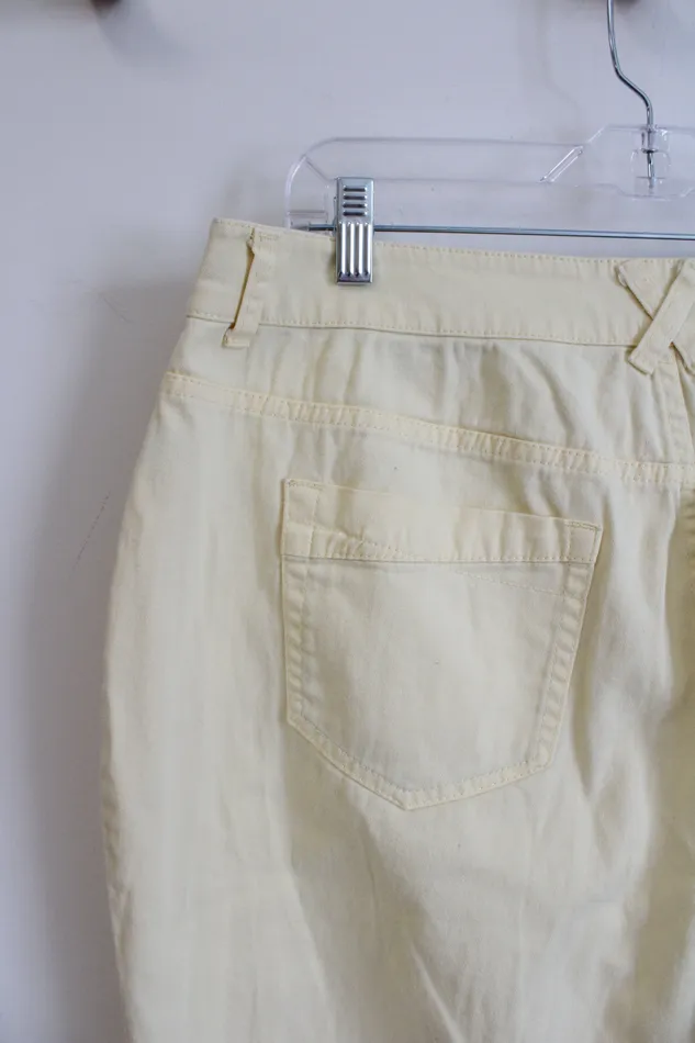 Christopher Banks Earrings Christopher Banks Pale Yellow Capri Pants 12