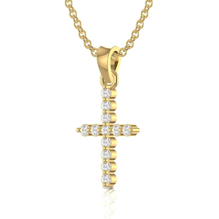 Classic Diamond Cross Necklace Lords Guidance Necklaces