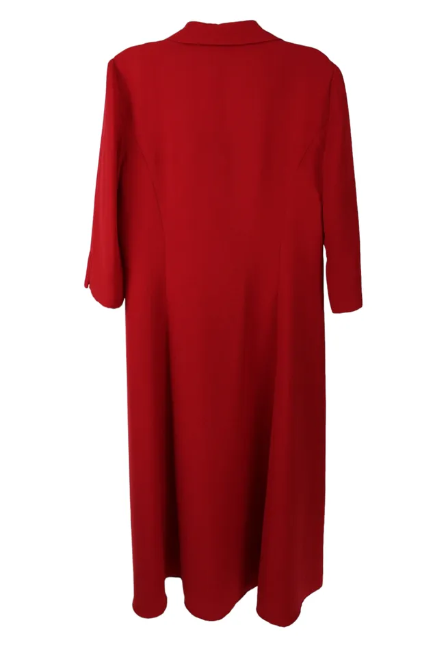 Coldwater Creek Red Button Down Maxi Dress 12 Coldwater Creek Earrings