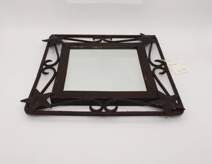 Colonial Tin Works Inc Brown Metal Mirror with Stars Jubilee Thrift Necklaces