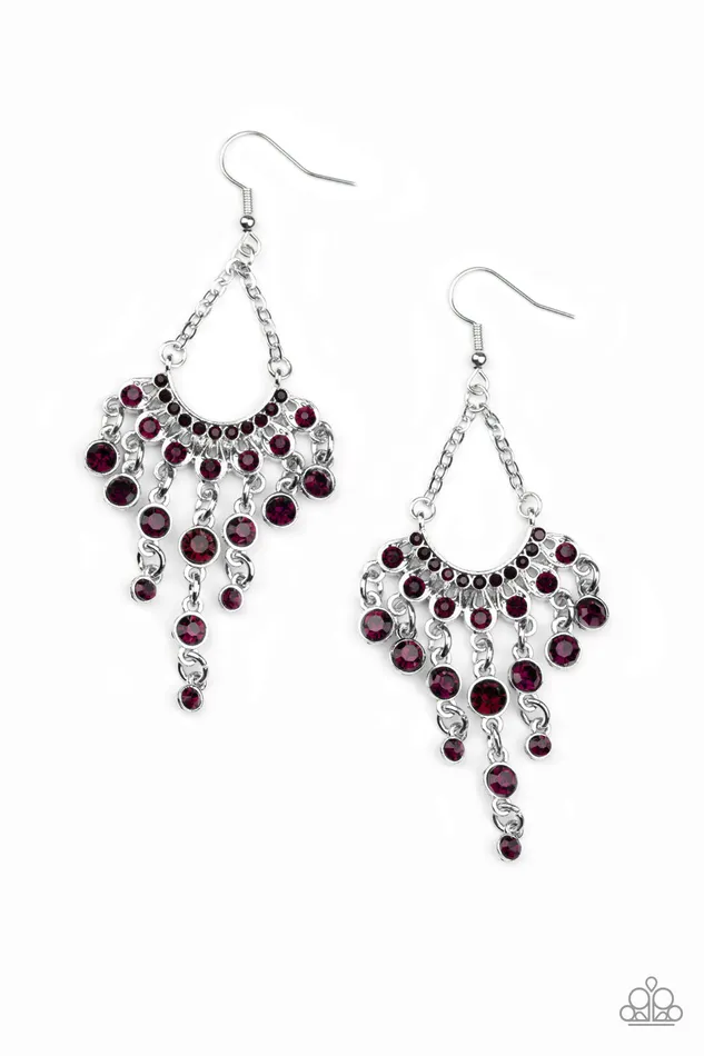 Commanding Candescence Purple Paparazzi Accessories Earrings