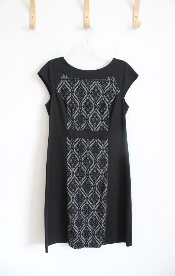 Connected Apparel Black Cap Sleeved Dress 10 Connected Apparel Rings