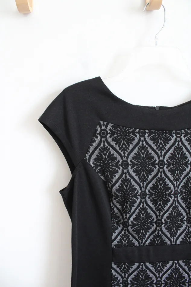 Connected Apparel Black Cap Sleeved Dress 10 Connected Apparel Rings