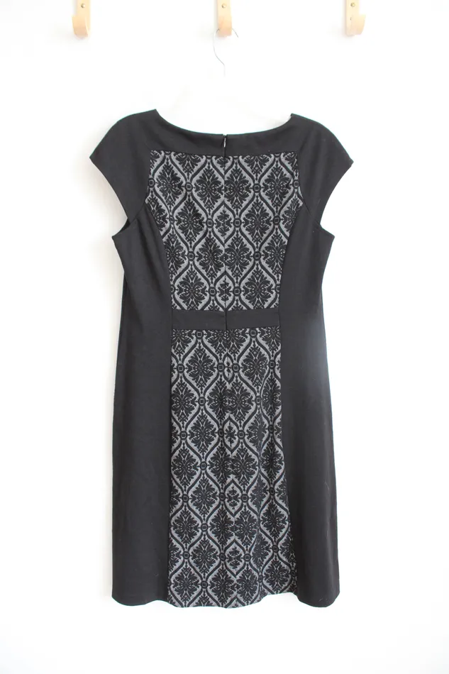 Connected Apparel Black Cap Sleeved Dress 10 Connected Apparel Rings