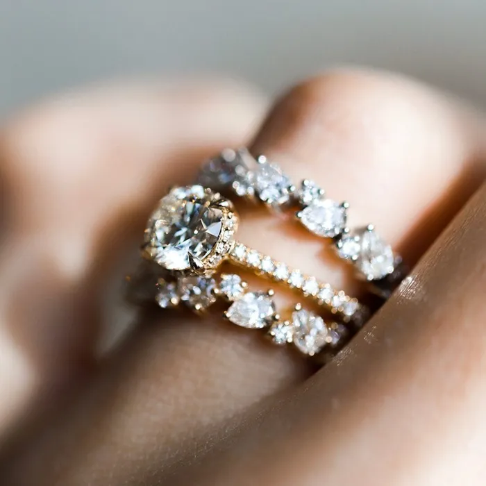 Consider Bridal Rings Large Pear Cluster Diamond Ring Lab Grown Consider Bridal Rings Large Pear Cluster Diamond Ring Lab Grown