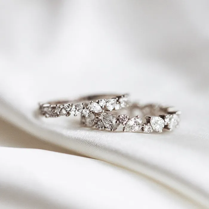 Consider Bridal Rings Large Pear Cluster Diamond Ring Lab Grown Consider Bridal Rings Large Pear Cluster Diamond Ring Lab Grown
